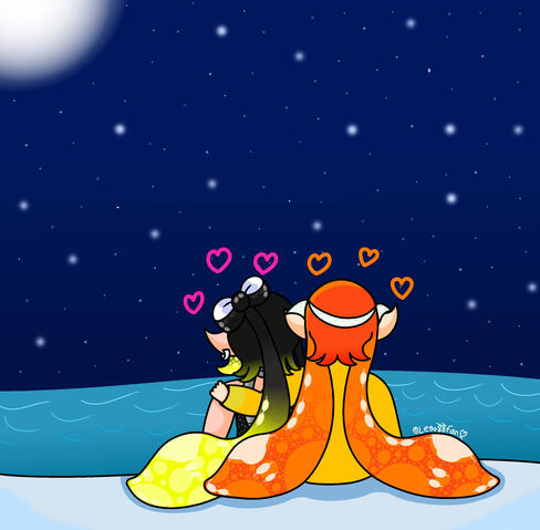 Mango and Callie watching the stars together (Made on March 11th, 2023)