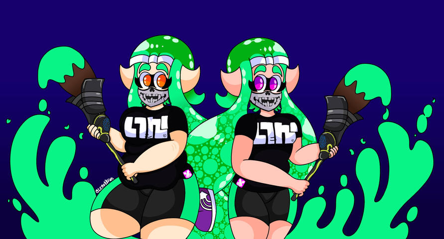 Mango and Nocchan (@Skull_Nocturne's OC) (Made on July 31st, 2022)